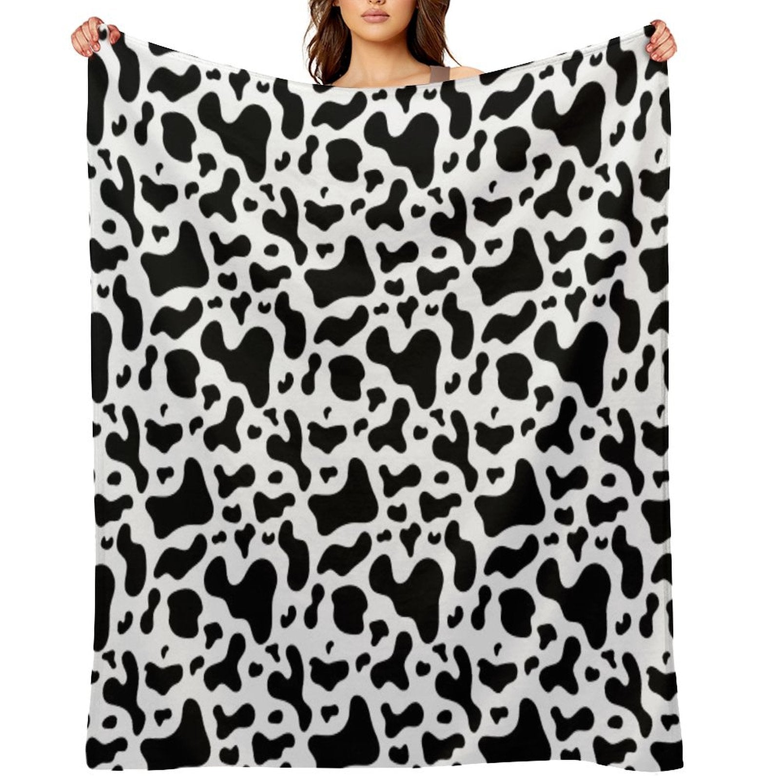 The Cow Modern Art Colors Travel-friendly Throw Blanket