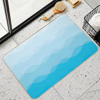 Blue Cool Dreamy Waves Flow  Multi-Purpose Bath Mat