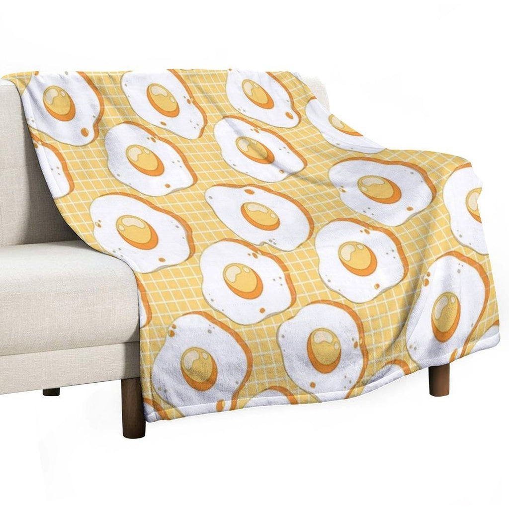 Kawaii Egg Pattern Durable Throw Blanket