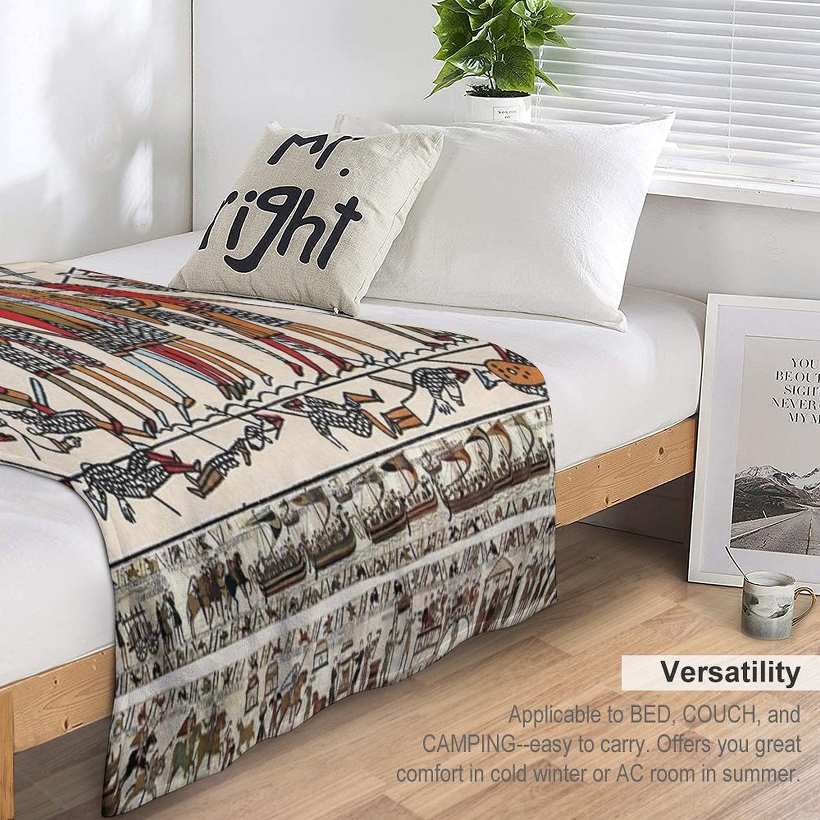 THE BAYEUX TAPESTRY ,BATTLE OF HASTINGS ,NORMAN KNIGHTS Quick-dry Throw Blanket