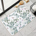 Miniature Garden with Petals  Absorbent Bath Mat