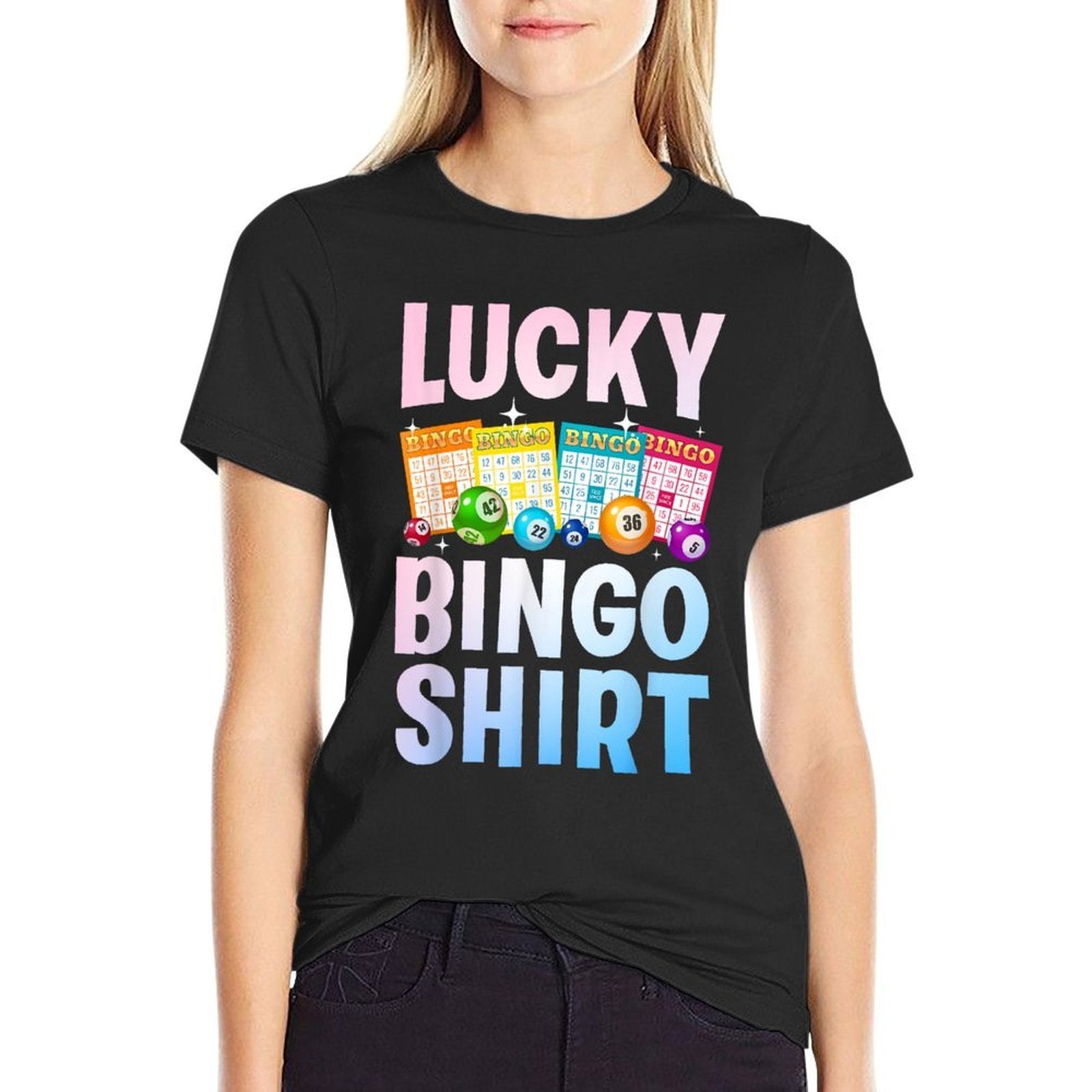 Cute Lucky Bingo Art For Men Women Game Player Bingo Lovers  Breathable T-Shirt