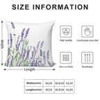 Purple Lavender Horizontal Watercolor Soft Short Plush Fabric Throw Pillow