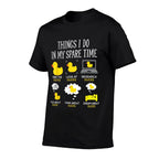 Things I Do In My Spare Time Ducks Love Cute Duck Mom Dad  Polyester Blend T-Shirt
