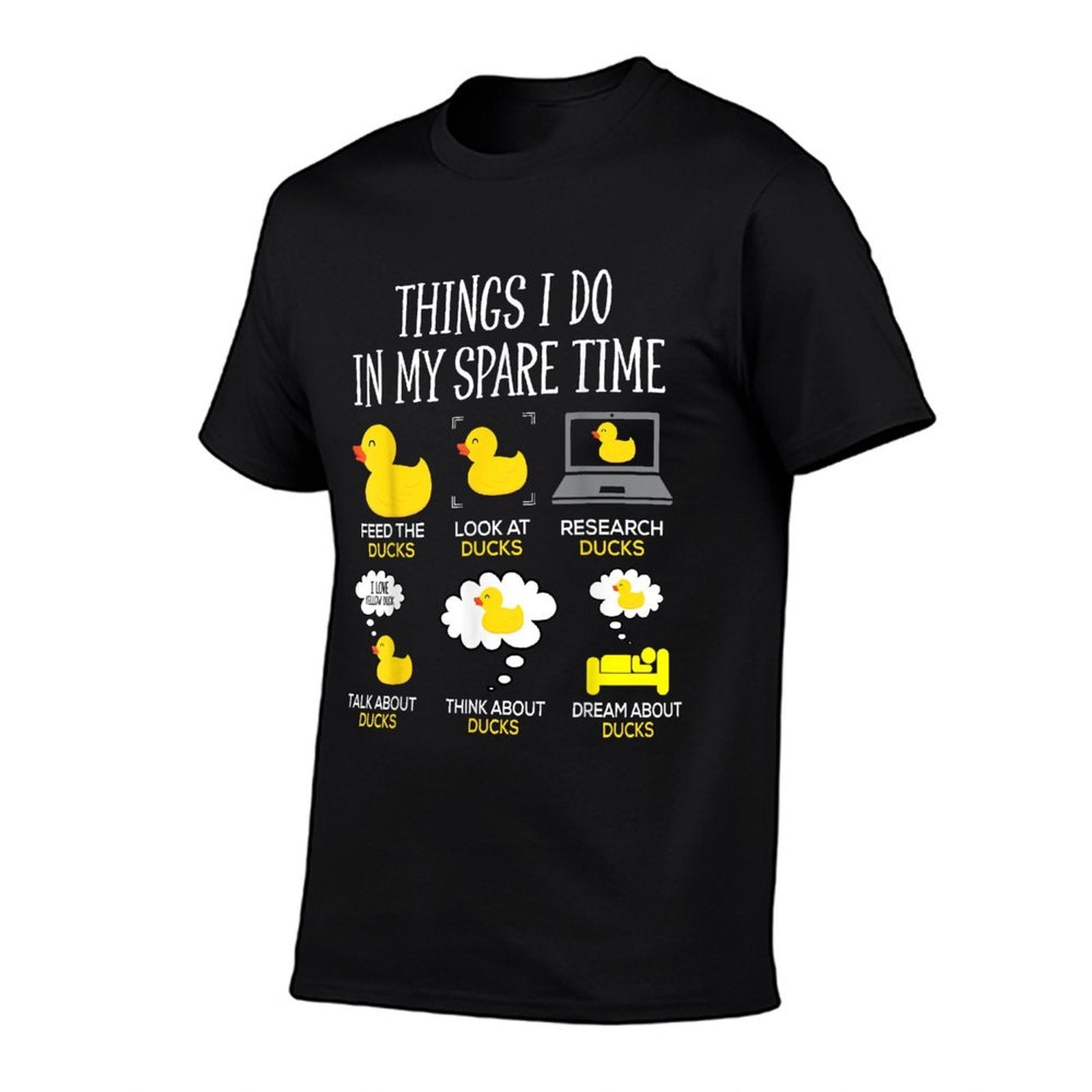 Things I Do In My Spare Time Ducks Love Cute Duck Mom Dad  Polyester Blend T-Shirt