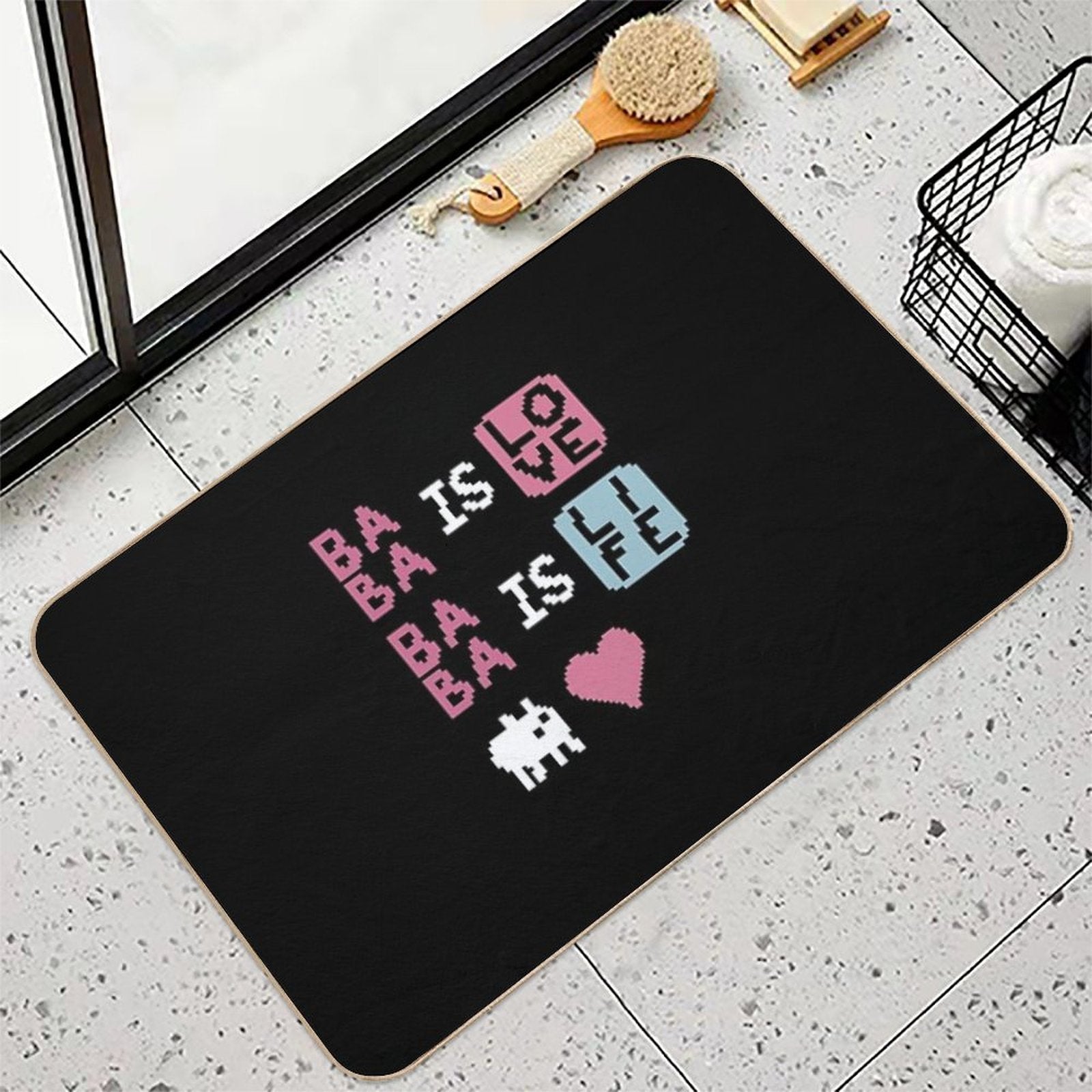 Baba Is Love, Baba Is Life  Non-Slip Bath Mat