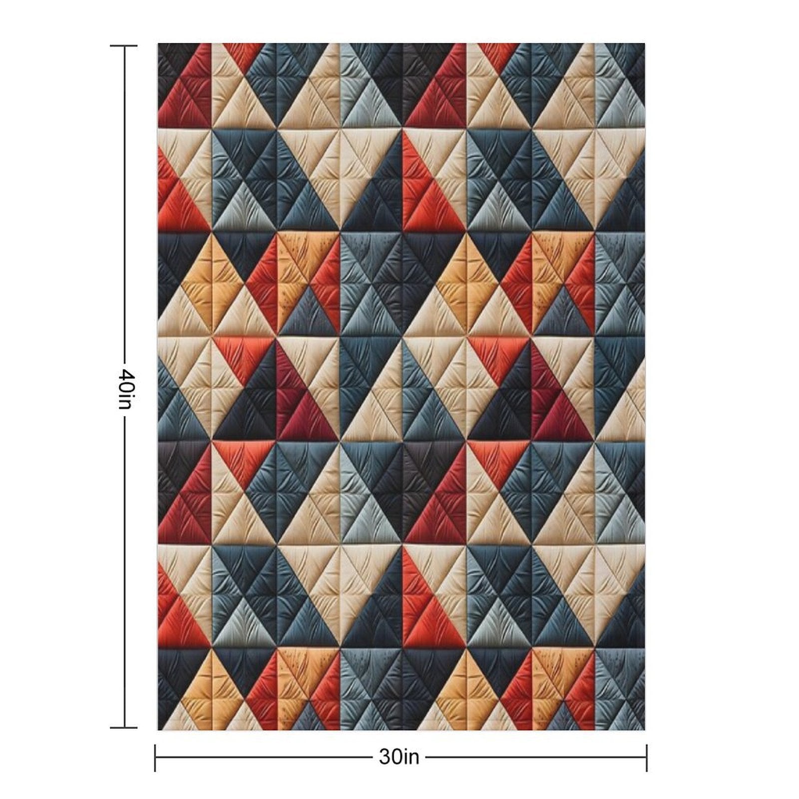 Vintage Geometric Patchwork Pattern Gift-ready Throw Blanket
