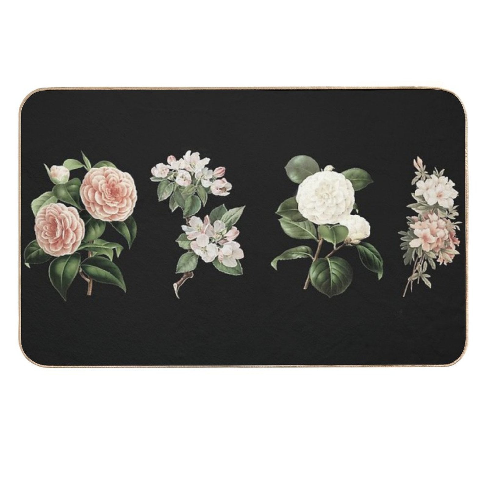 Flower Chart Vintage  Easy To Clean Bath Mat