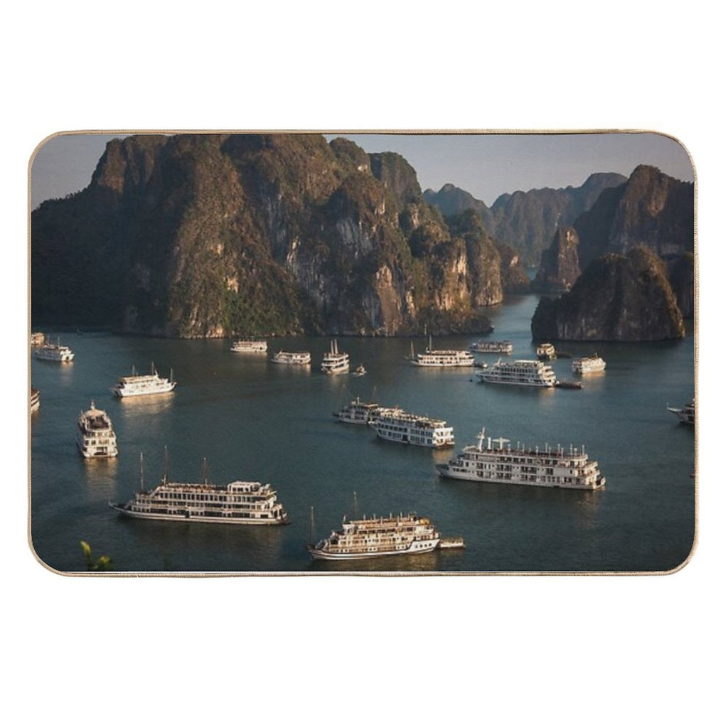 Halong Bay Vietnam Just before Sunset  Odorless Bath Mat
