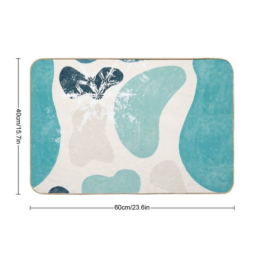 Abstract Winter Vibes  Fade-Resistant Bath Mat