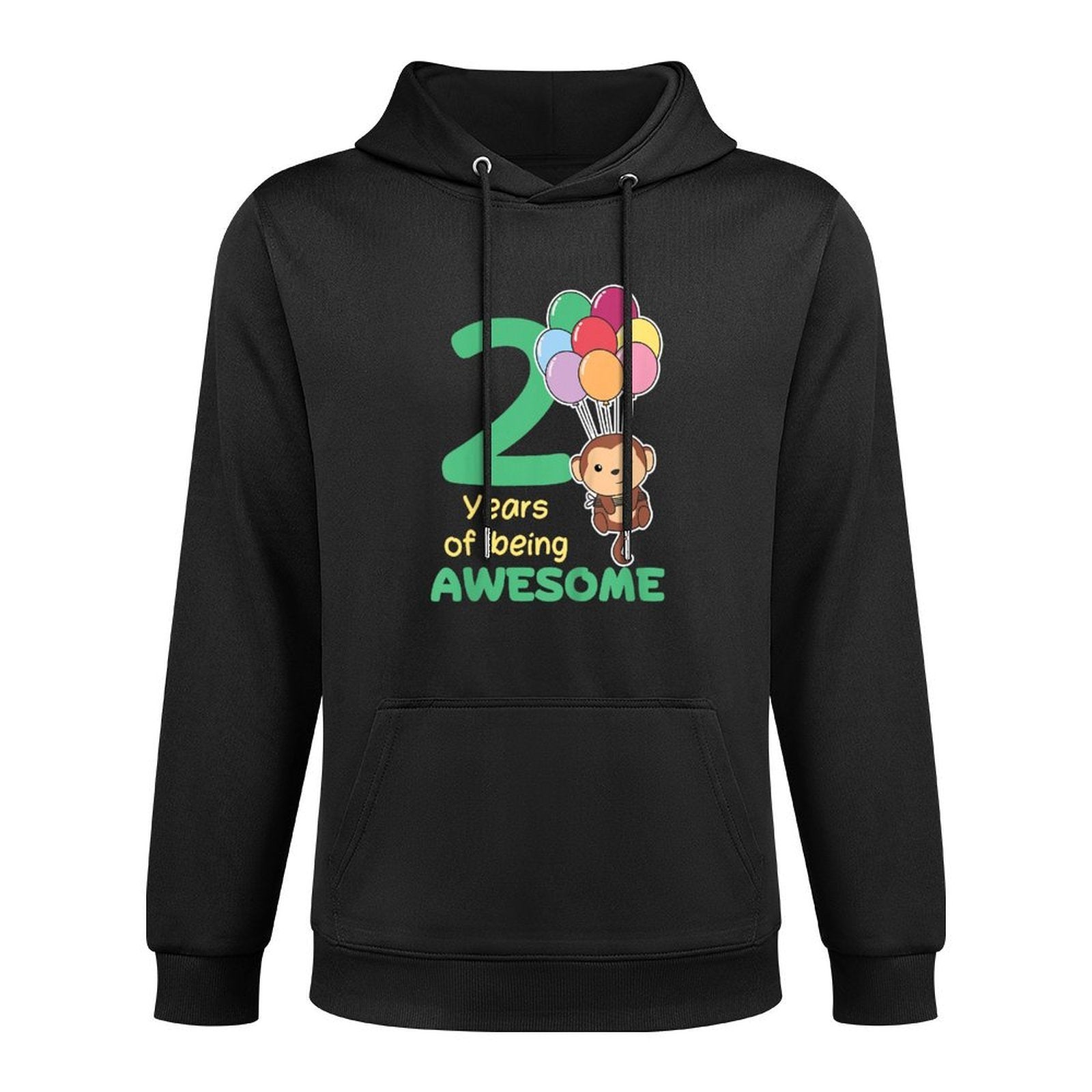 Kids Monkey 2nd Birthday For Kids Two Year Old Monkey Pilling-Resistant Hoodie