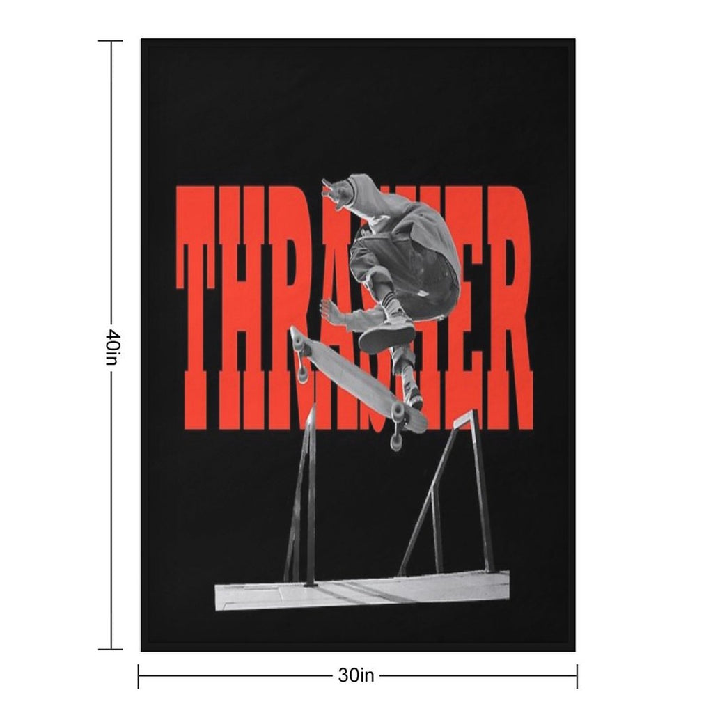 THRASHER Machine-washable Throw Blanket
