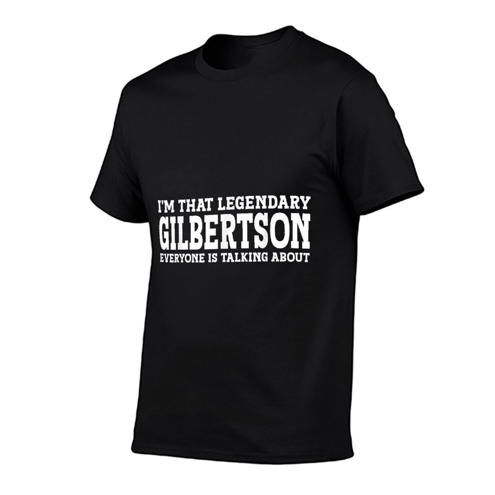 Gilbertson Surname Funny Team Family Last Name Gilbertson  Rolled Sleeves T-Shirt