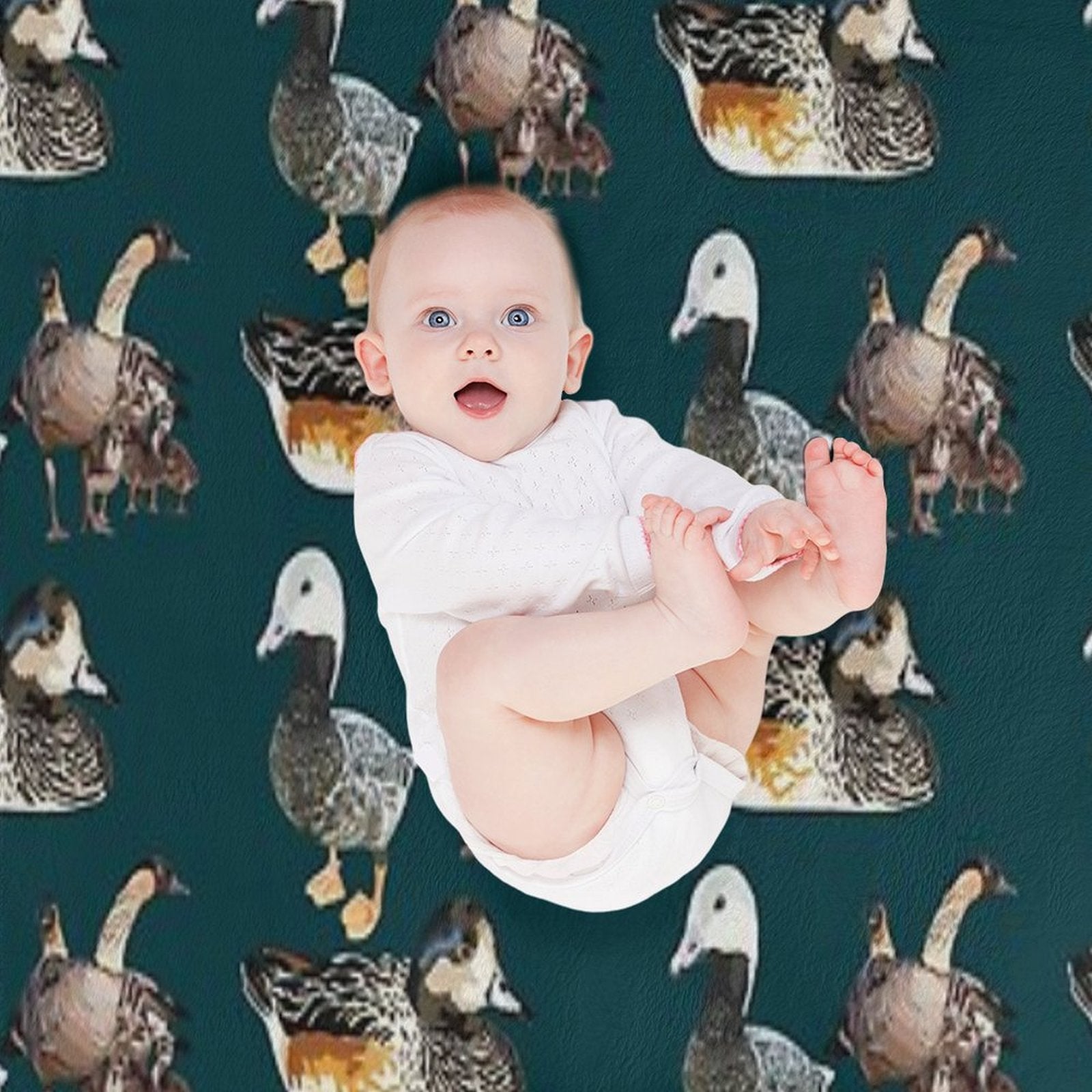 W Is for Wetland Bird, Wetland Bird  Zookeeper & Wildlife Art Design Eco-conscious Throw Blanket