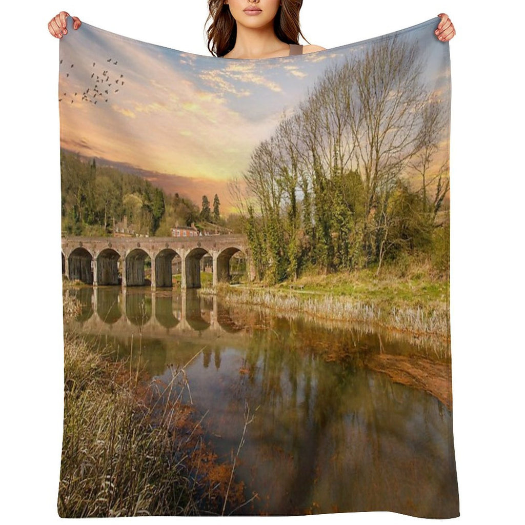 Coalbrookdale Viaduct Durable Throw Blanket