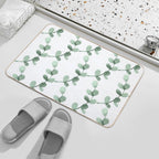 Simple Eucalyptus Pattern  Repositionable Bath Mat