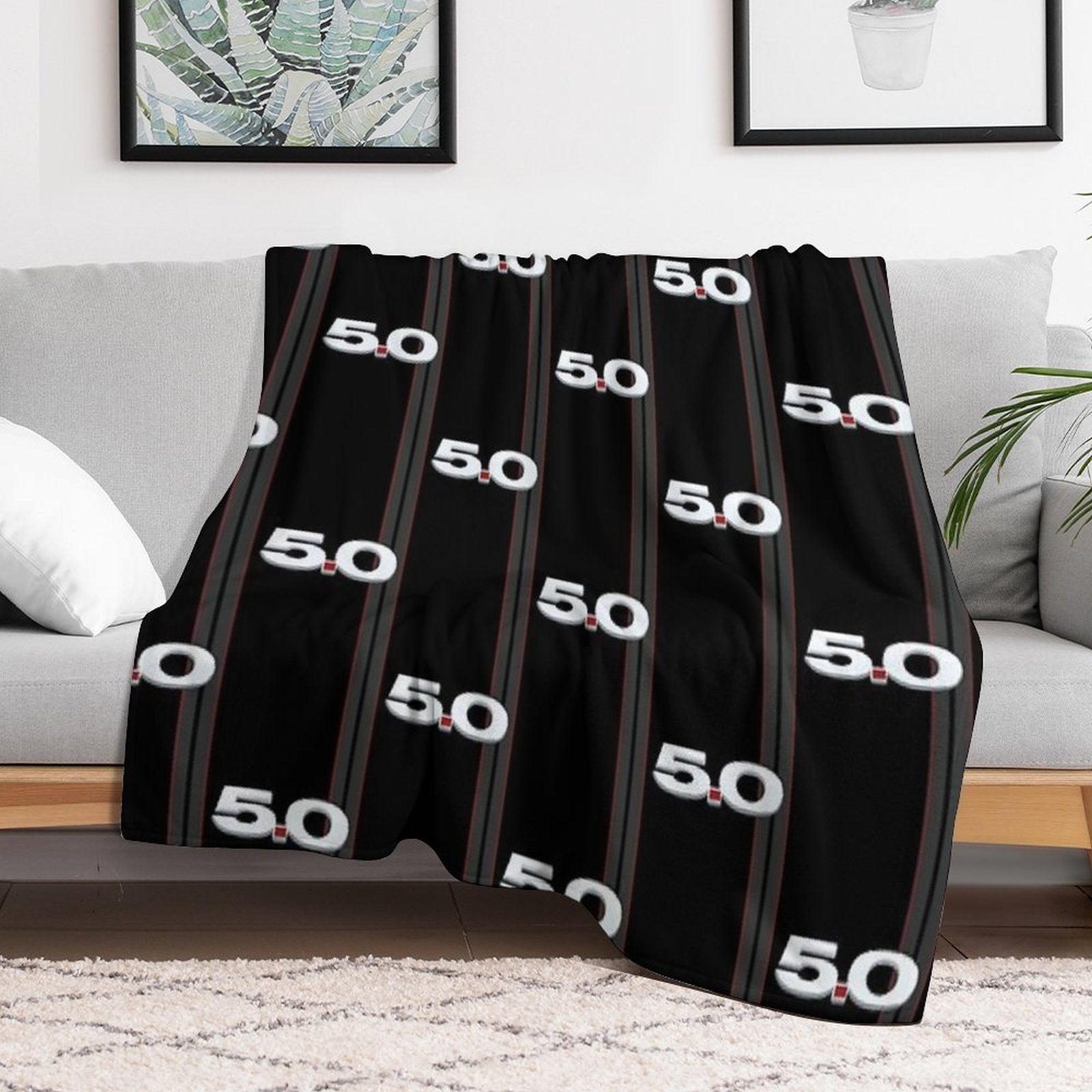 Mustang GT Coyote 5.0 V8 GT S197 Premium Throw Blanket