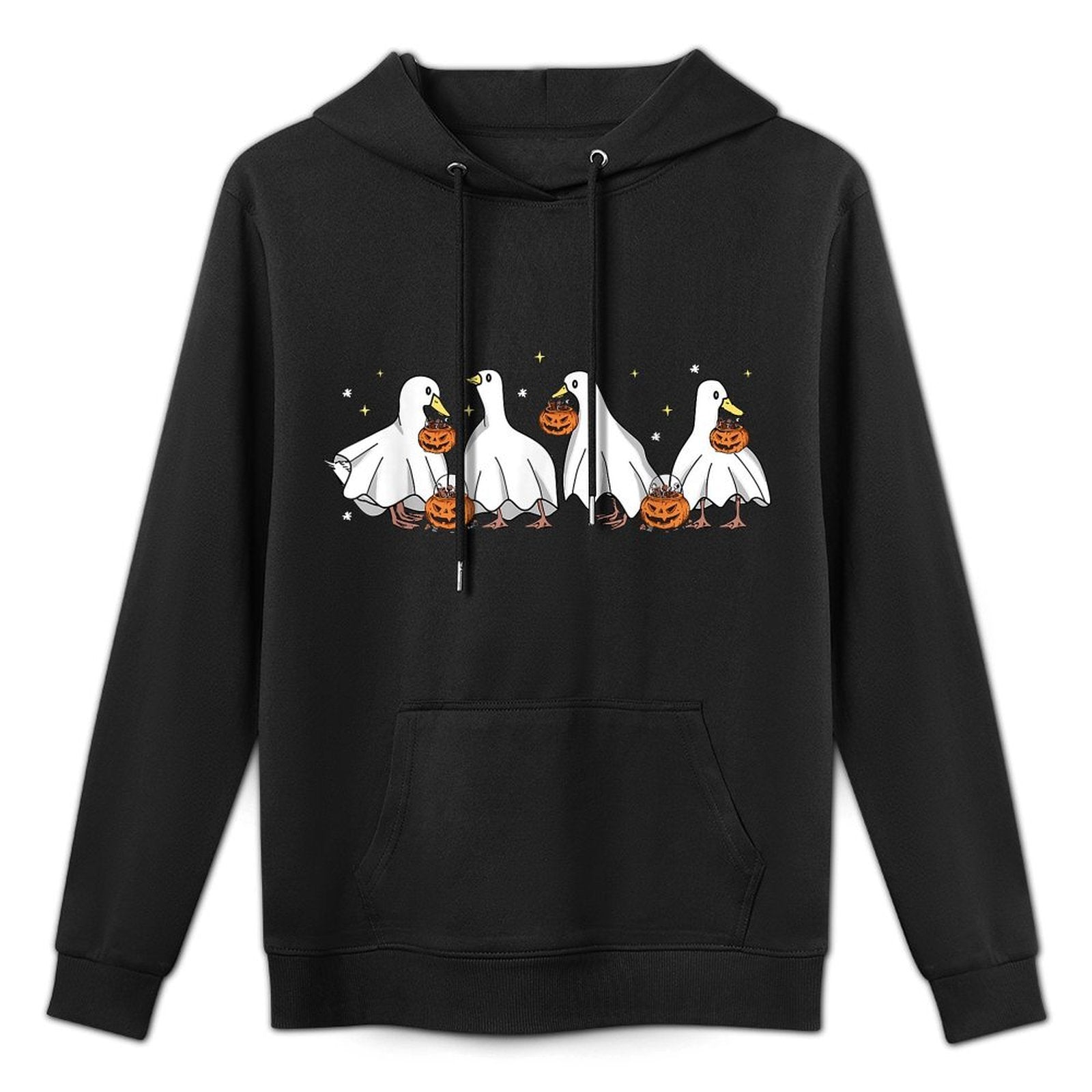 Duck Halloween Cute Ghost Ducks Halloween Farmer Duck Lover Unisex Design Hoodie