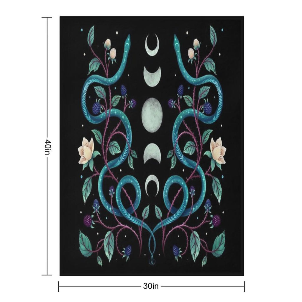 Serpent Moon All-season Throw Blanket