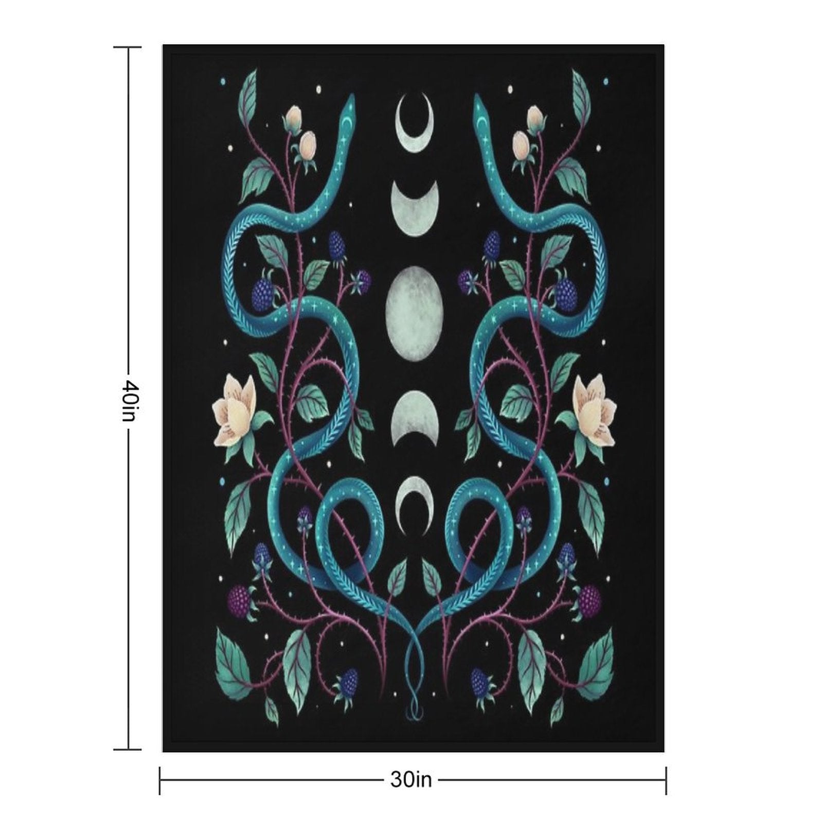 Serpent Moon All-season Throw Blanket