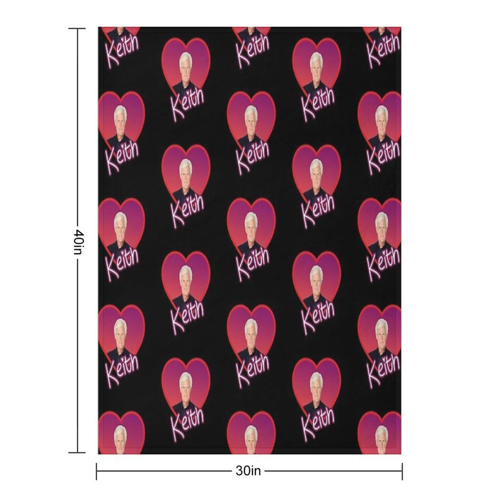 Dateline Keith Heart Quick-dry Throw Blanket