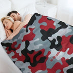 Al-Benhadi El© Acquisition, Red Camouflage Machine-washable Throw Blanket