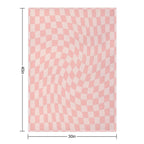 Check VII - Pink Twist Eco-conscious Throw Blanket