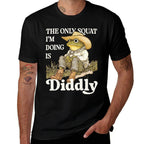 Frog Toad Cowboy Western Only Squat Im Doing Is Diddly Premium  Lightweight T-Shirt