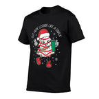 Out Here Looking Like A Snack Christmas Tree Cake Funny Xmas  Wrinkle-resistant T-Shirt