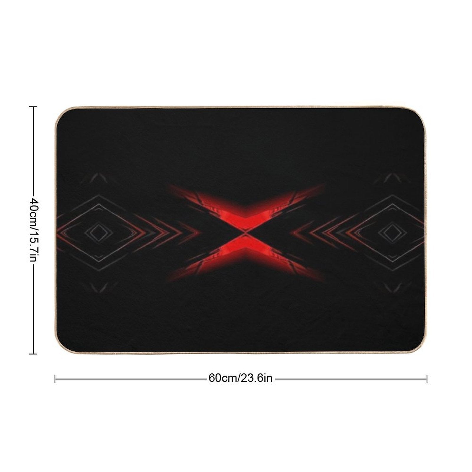 Black And Red Pattern  Long-Lasting Bath Mat