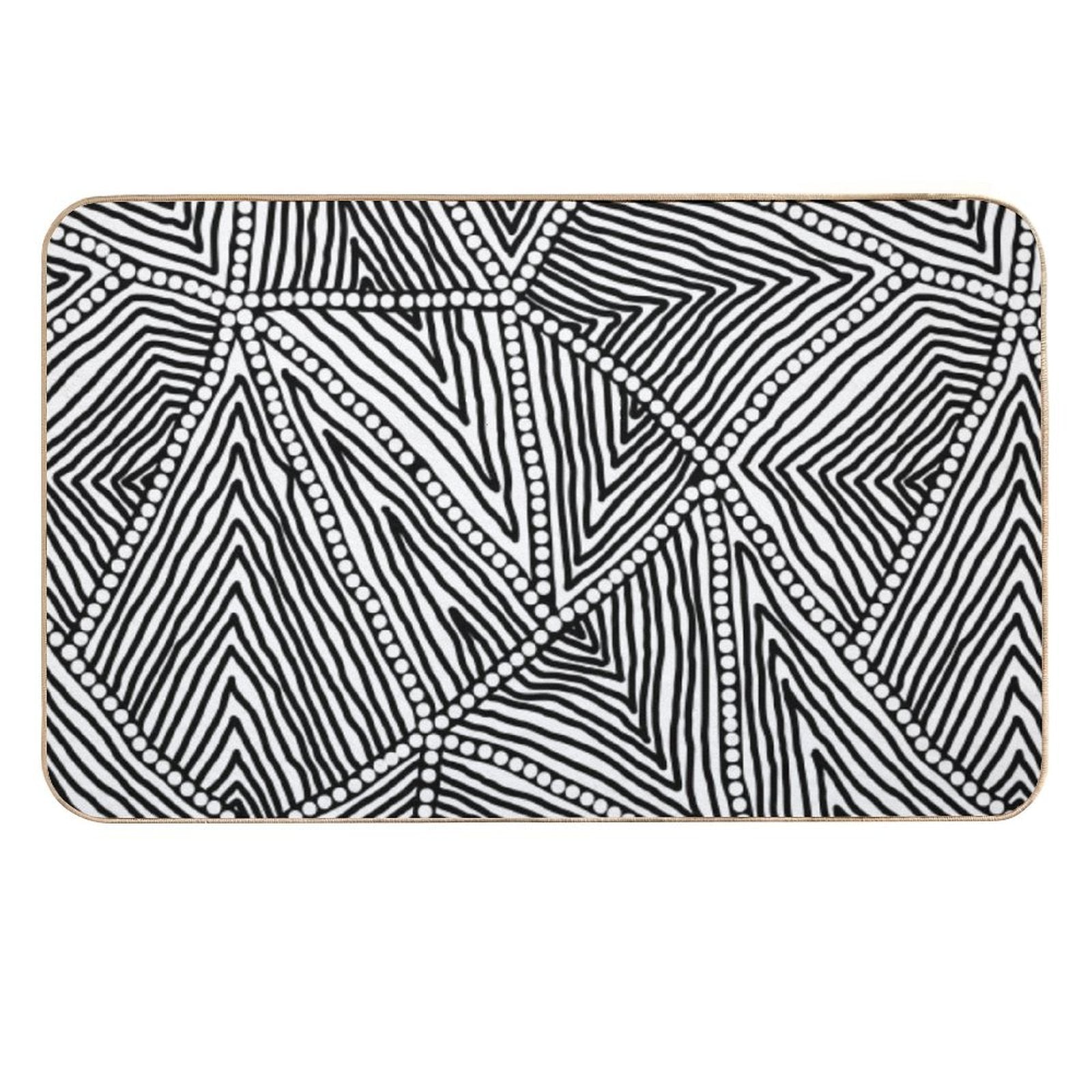 Authentic Aboriginal Art  Dirt-Trapping Bath Mat