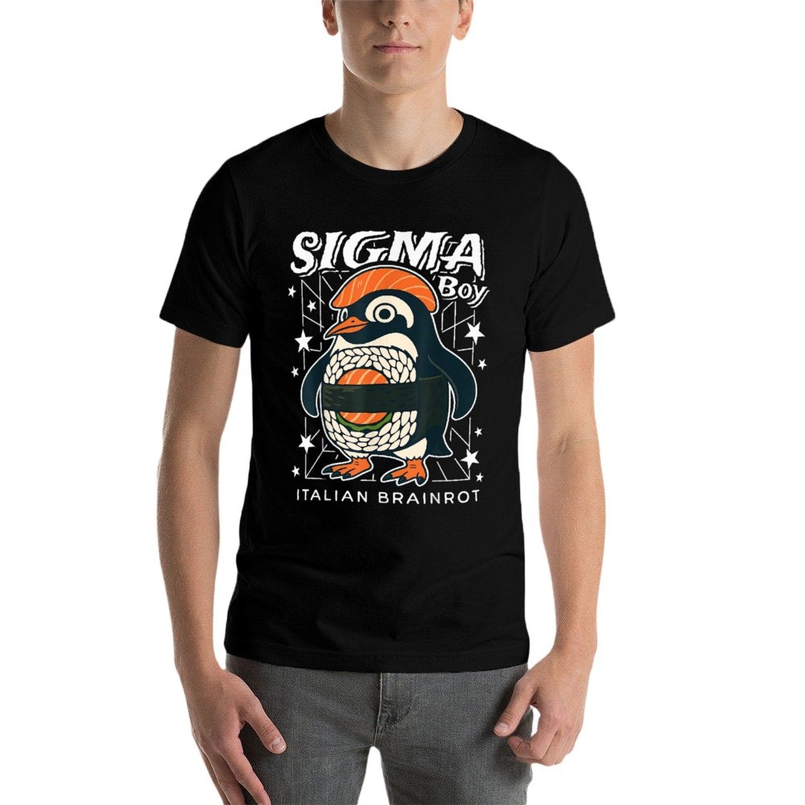 Sigma Penguin Boy Funny Italian-Brainrot Gen Z Meme  Affordable Price T-Shirt