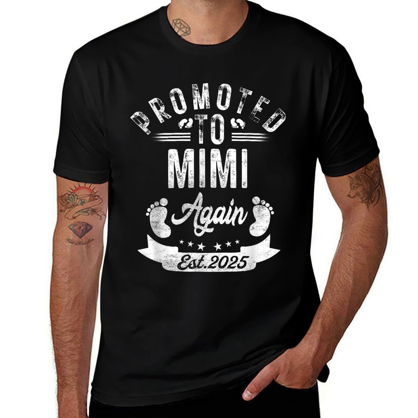 Promoted To Mimi Again EST 2025 Pregnancy Announcement  Versatile T-Shirt