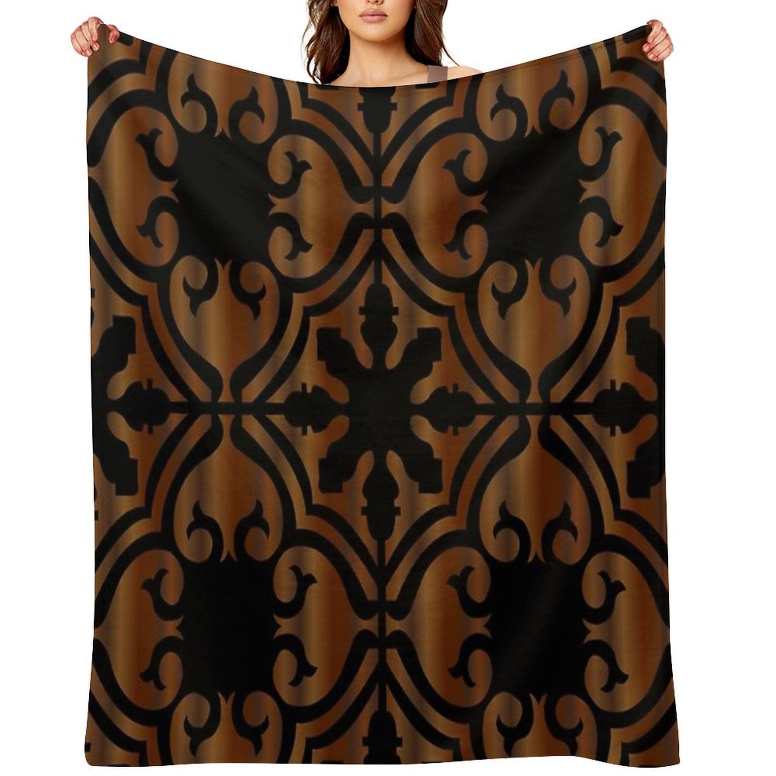 Decorative Abstract Vintage Design Machine-washable Throw Blanket