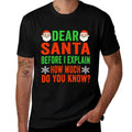 Funny Christmas Kids Toddler Dear Santa I Can Explain  Oversized Silhouette T-Shirt