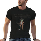 Not Now Partner My Tummy Hurts Funny Stomach Ache Survivor  Heathered Texture T-Shirt
