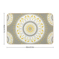Gray Yellow White Mandalas  Rapid-Drying Bath Mat