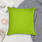 EXCLUSIVE TO OZCUSHIONS - VERY VIVID LIME GREEN -SOLID PLAIN GREEN COLOR Soft Fade-Resistant Throw Pillow