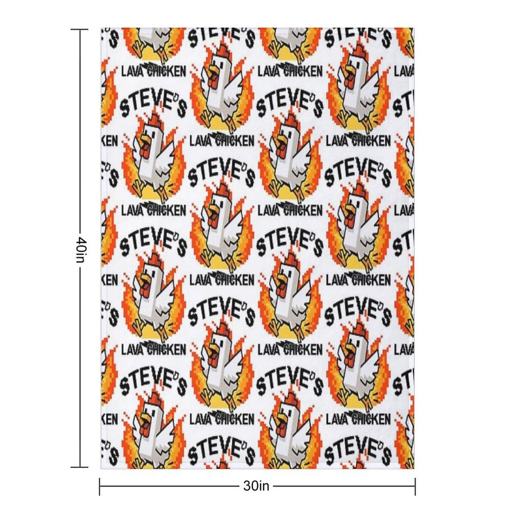 Steve's Lava Chicken Minecraft Movie All-season Throw Blanket