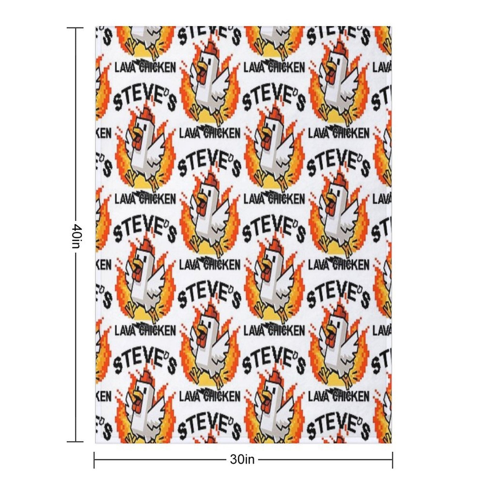 Steve's Lava Chicken Minecraft Movie All-season Throw Blanket