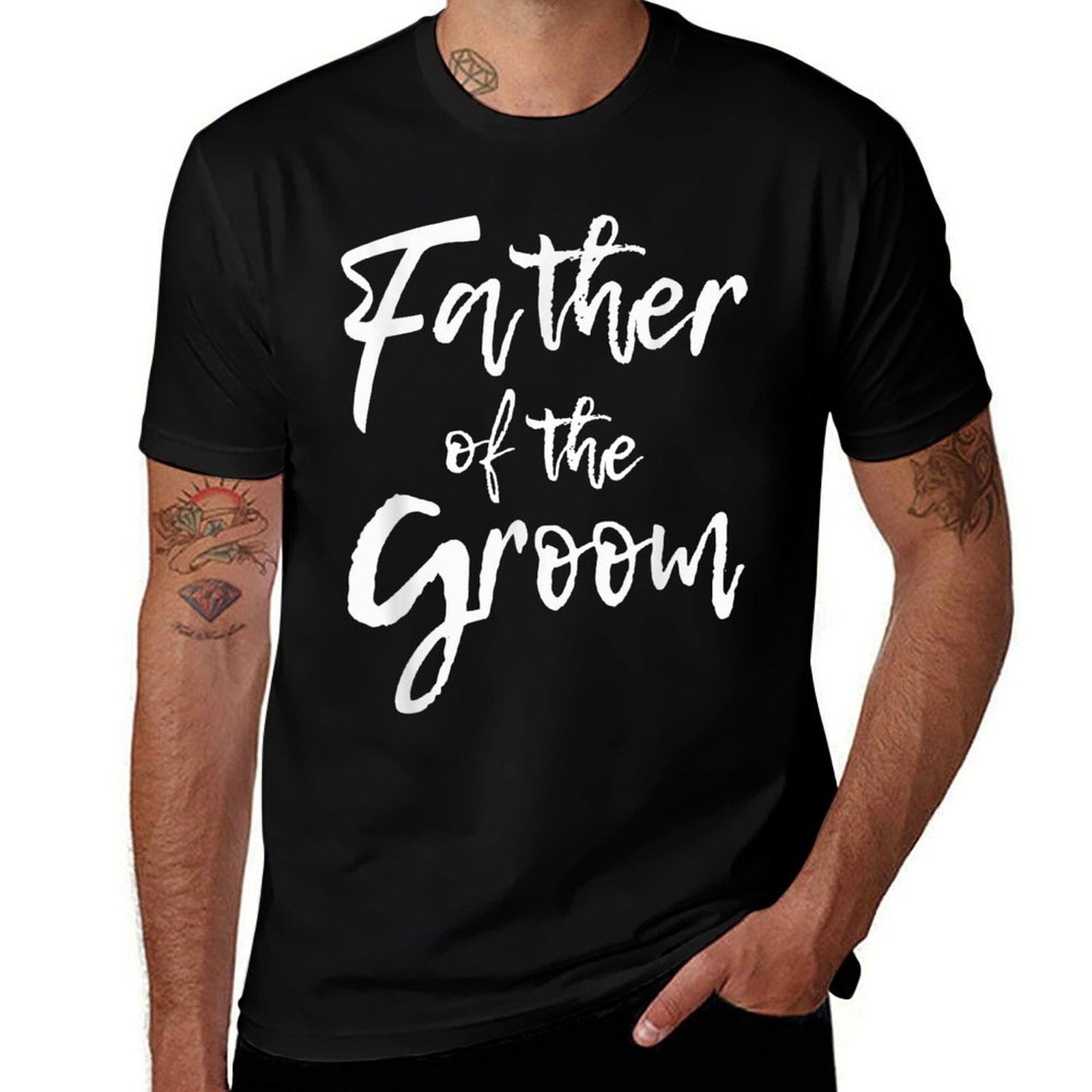 Matching Bridal Party for Family Father of The Groom  Trendy Pattern T-Shirt