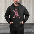 Hootin Leads To Hollerin Funny Owl Cowboy Saying Kangaroo Pocket Hoodie
