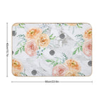 Beautiful Pastel Flowers Pattern on Marble  Versatile Bath Mat