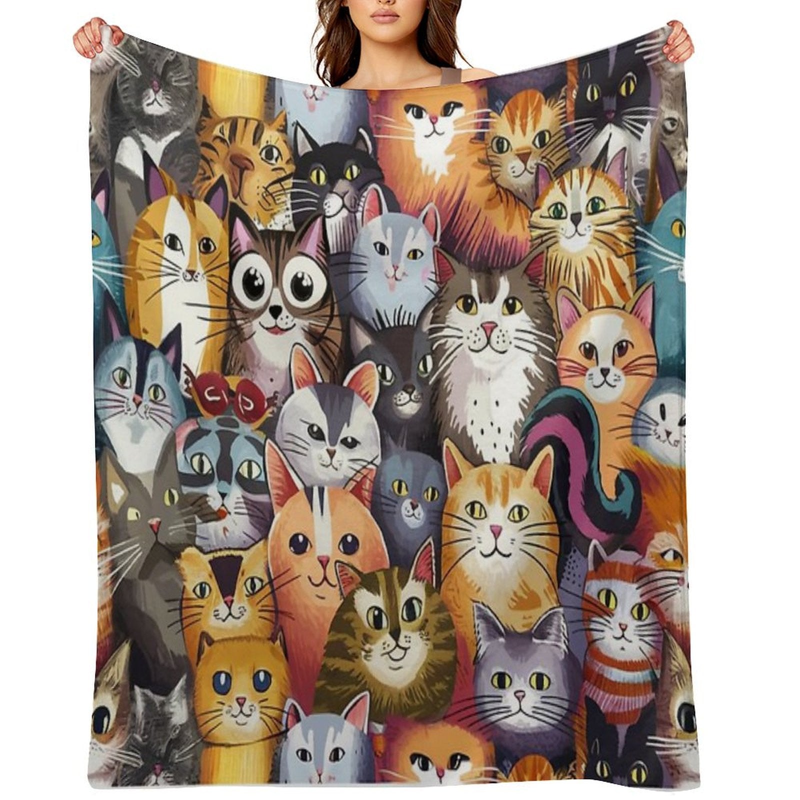 Cute Cats Durable Throw Blanket