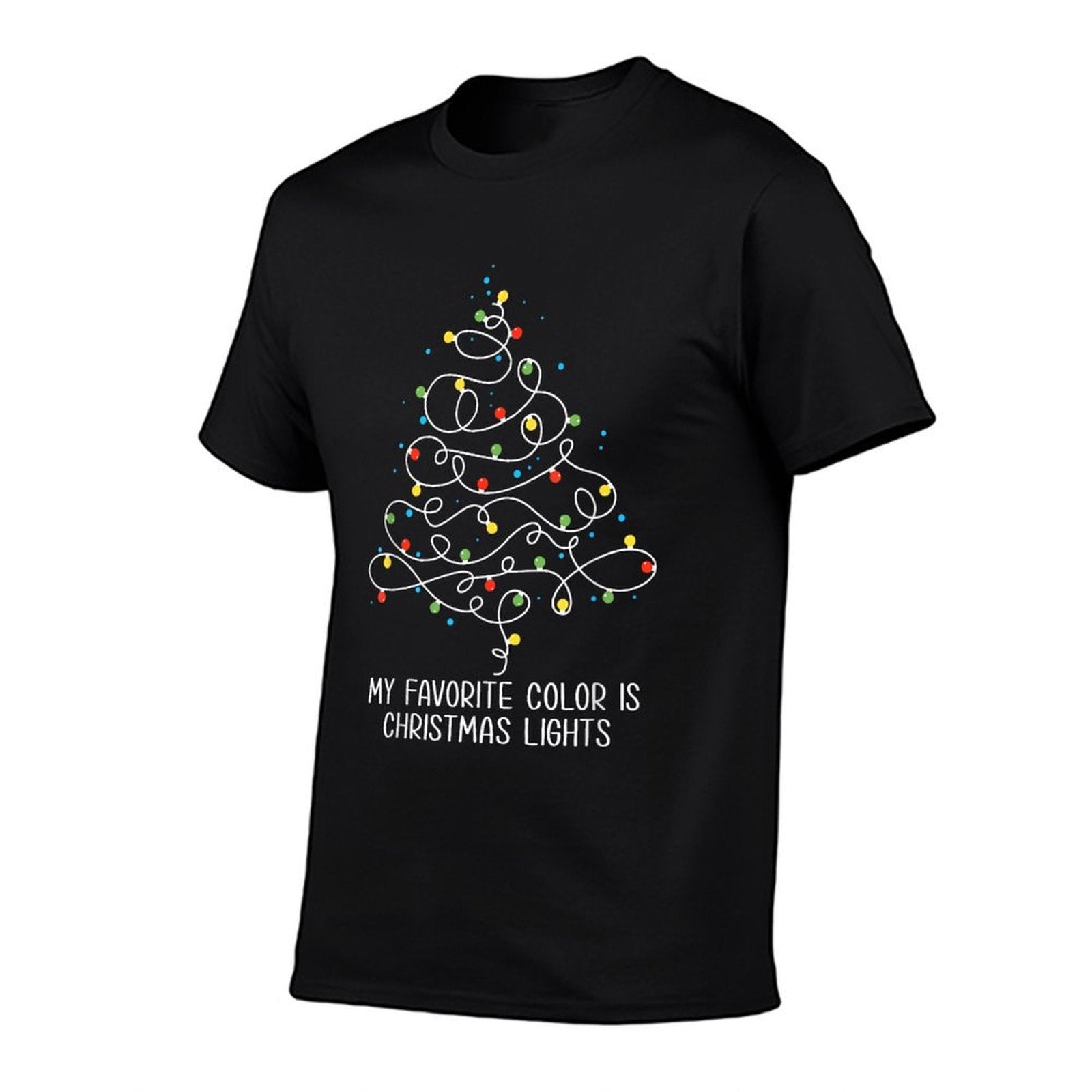 My Favorite Color Is Christmas Lights Funny Xmas Family  Affordable Price T-Shirt