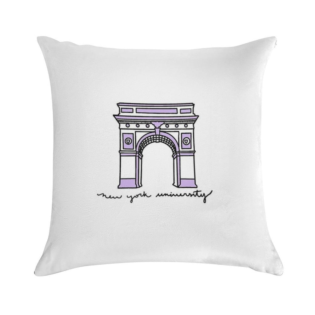 NYU Sticker Soft Skin-Friendly Throw Pillow