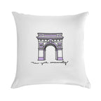 NYU Sticker Soft Skin-Friendly Throw Pillow