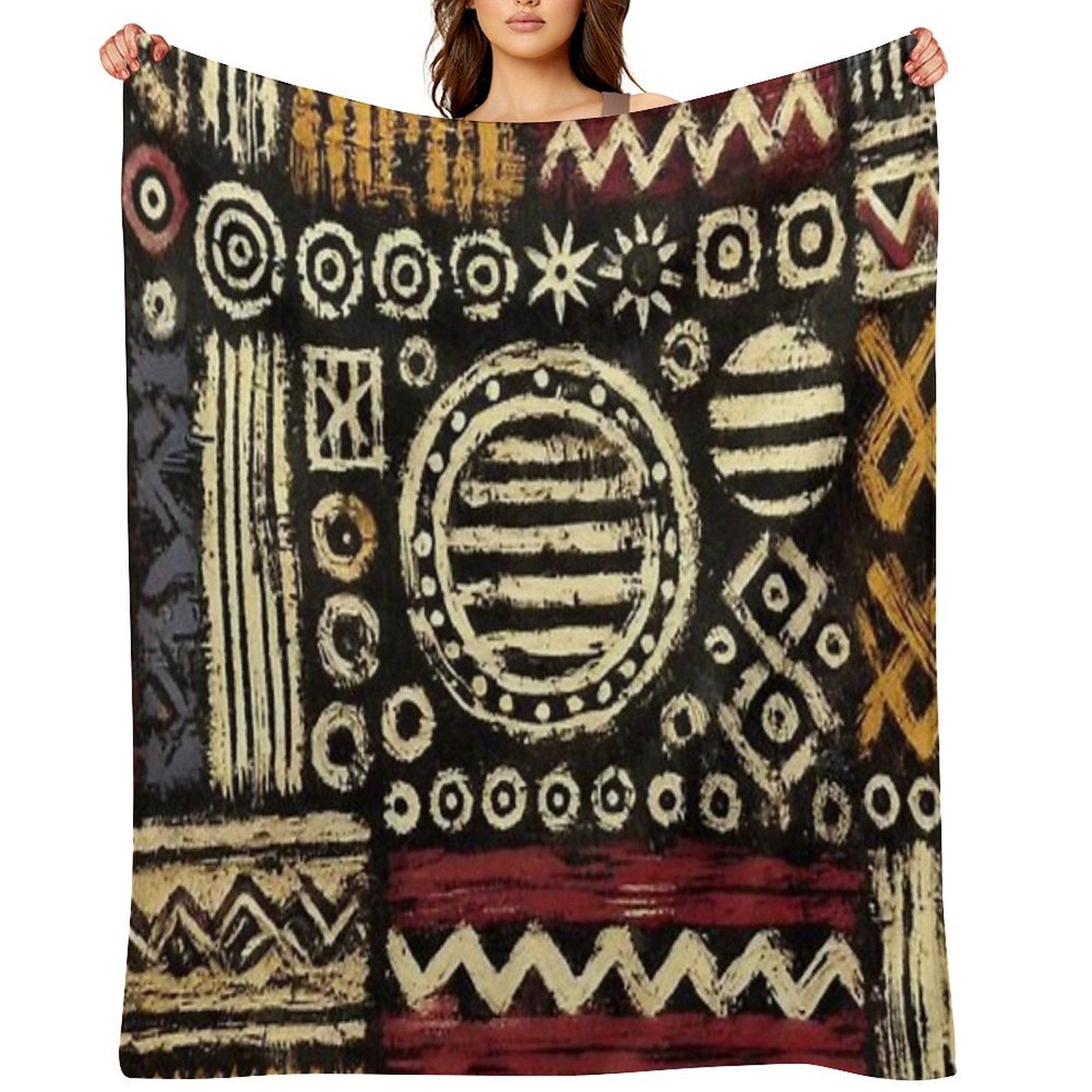 Boho Chic Print Versatility Throw Blanket