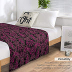 Pink Vines And Lace Easy Care Throw Blanket