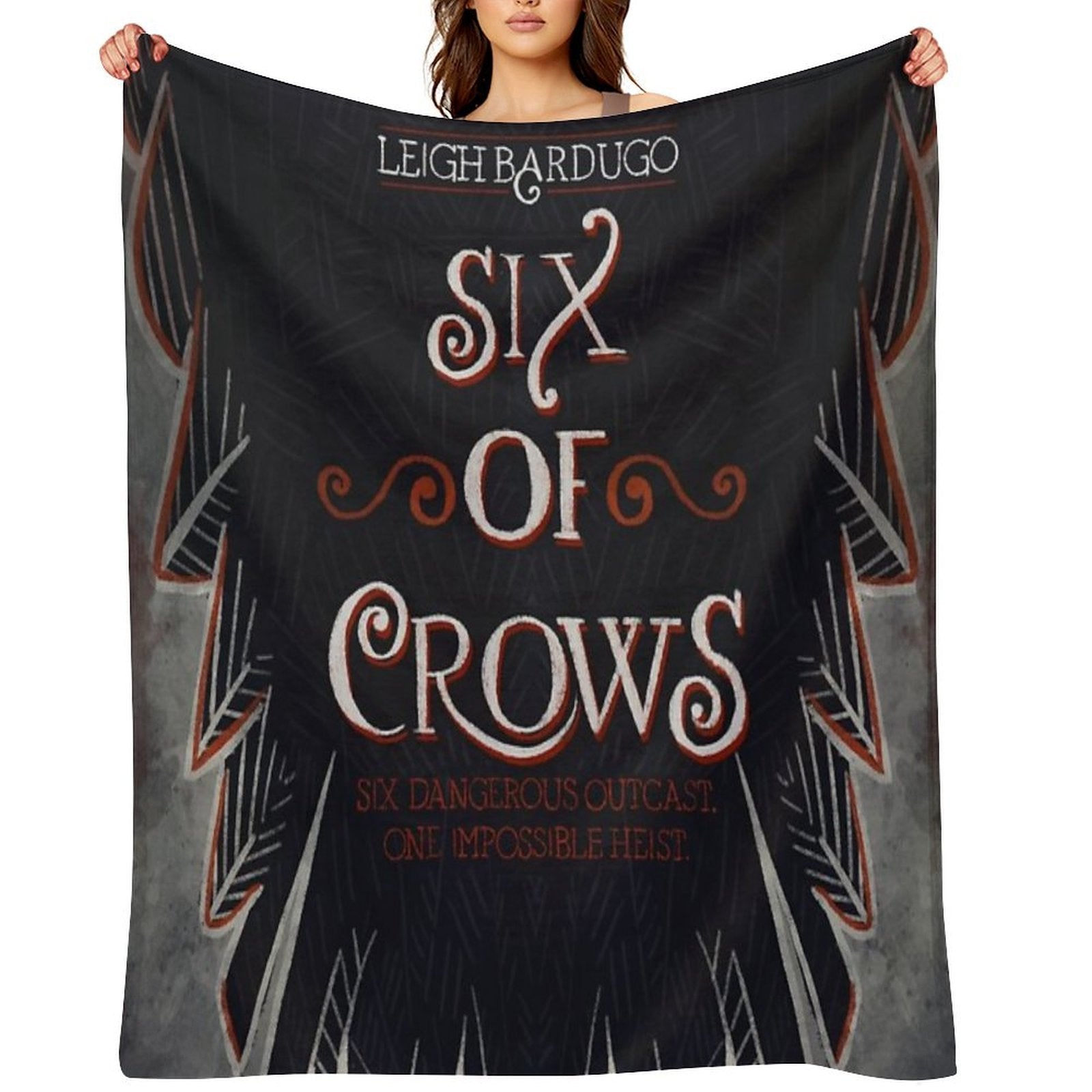Six of Crows Book Cover Sustainable Throw Blanket
